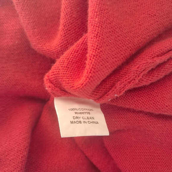 Stitch & Needle Orange Oversized Asymmetric Hem Cotton Sweater Size Large - Picture 5 of 5